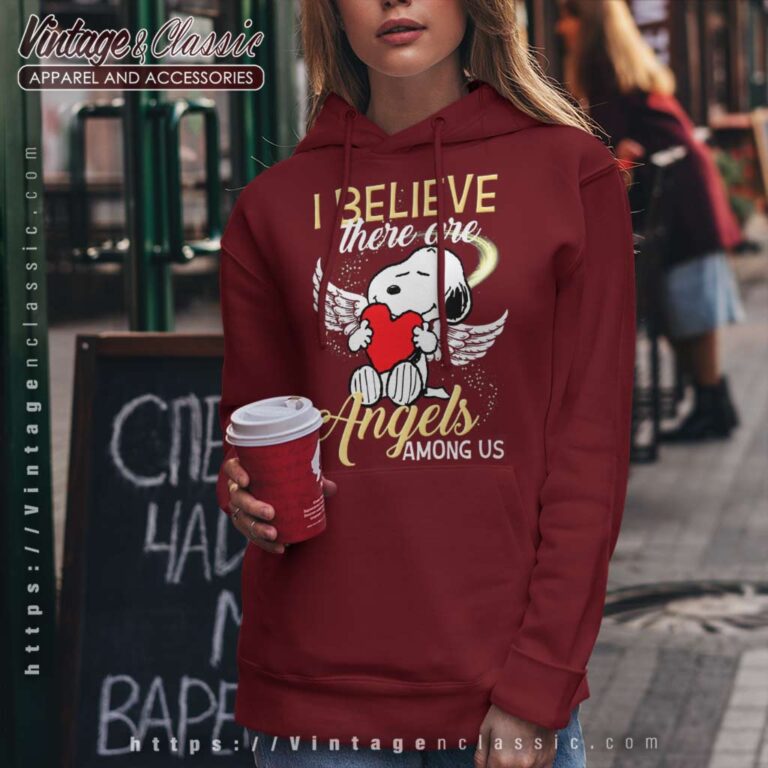 Snoopy I Believe There Are Angels Among Us Hoodie Snoopy I Believe There Are Angels Among Us Hoodie