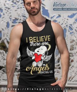 Snoopy I Believe There Are Angels Among Us Tank Top Racerback