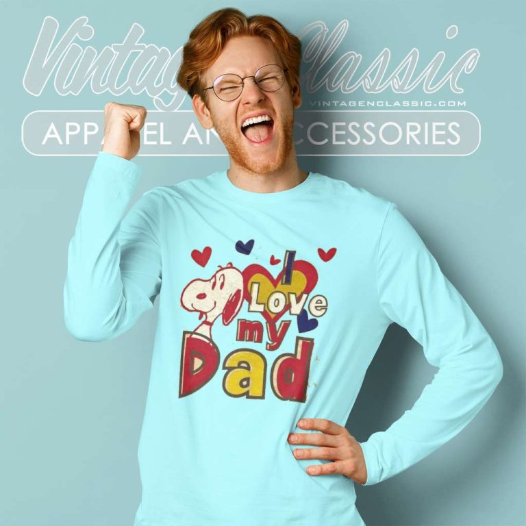 Snoopy I Love My Dad Long Sleeve Tee Snoopy I Love My Dad Long Sleeve Tee