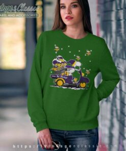 Snoopy I Love The Vikings Christmas Sweatshirt