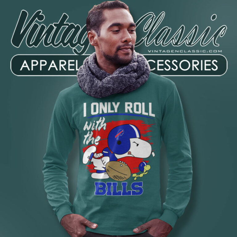 Snoopy I Only Roll With Bills Long Sleeve Tee Snoopy I Only Roll With Bills Long Sleeve Tee