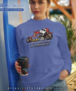 Snoopy I Put The Cool In Christmas Motorcycle Sweatshirt