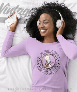 Snoopy I See Trees Of Green Red Roses Too Long Sleeve Tee