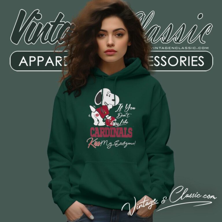 Snoopy If You Dont Like Arizona Cardinals Kiss My Endzone Hoodie Snoopy If You Dont Like Arizona Cardinals Kiss My Endzone Hoodie
