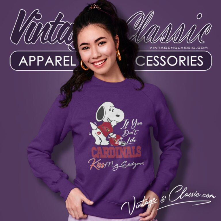 Snoopy If You Dont Like Arizona Cardinals Kiss My Endzone Sweatshirt Snoopy If You Dont Like Arizona Cardinals Kiss My Endzone Sweatshirt