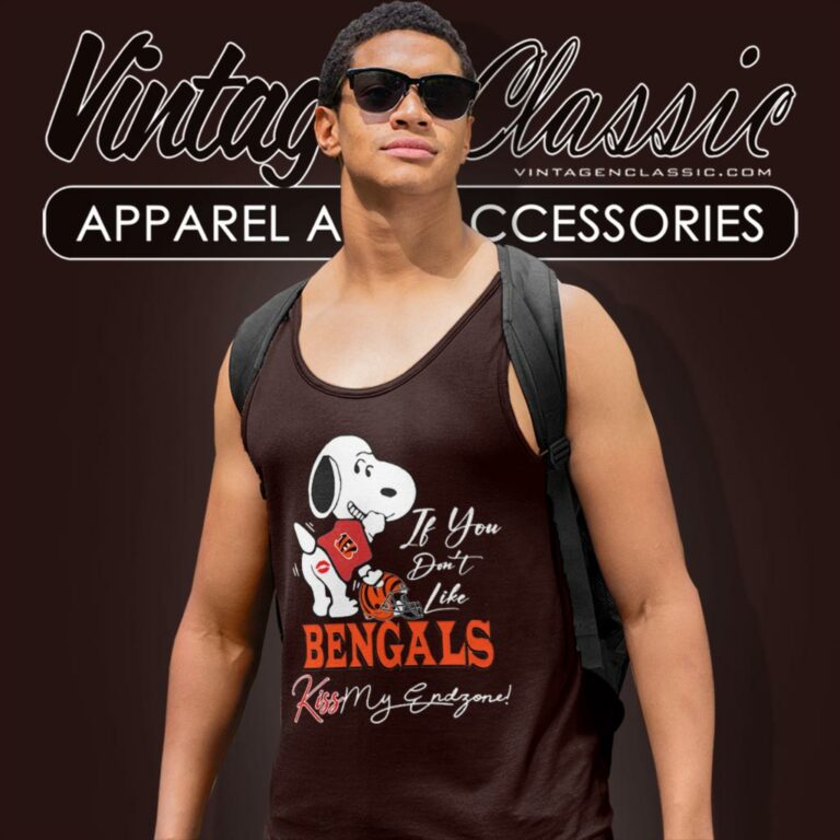 Snoopy If You Dont Like Cincinnati Bengals Kiss My Endzone Tank Top Racerback Snoopy If You Dont Like Cincinnati Bengals Kiss My Endzone Tank Top Racerback