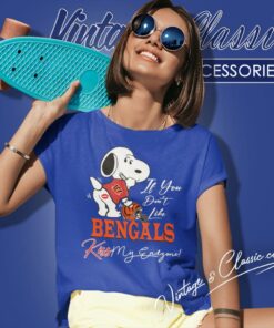 Snoopy If You Dont Like Cincinnati Bengals Kiss My Endzone Women T Shirt