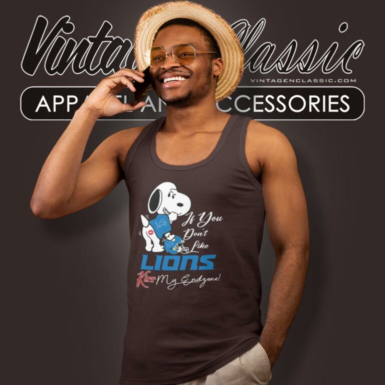 Snoopy If You Dont Like Detroit Lions Kiss My Endzone Tank Top Racerback Snoopy If You Dont Like Detroit Lions Kiss My Endzone Tank Top Racerback