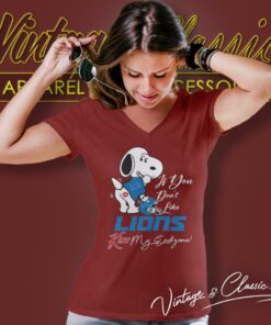 Snoopy If You Dont Like Detroit Lions Kiss My Endzone Shirt 5 Snoopy If You Dont Like Detroit Lions Kiss My Endzone V Neck TShirt