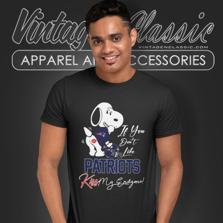 Snoopy If You Dont Like New England Patriots Kiss My Endzone T Shirt Snoopy If You Dont Like New England Patriots Kiss My Endzone T Shirt