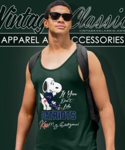 Snoopy If You Dont Like New England Patriots Kiss My Endzone Tank Top Racerback