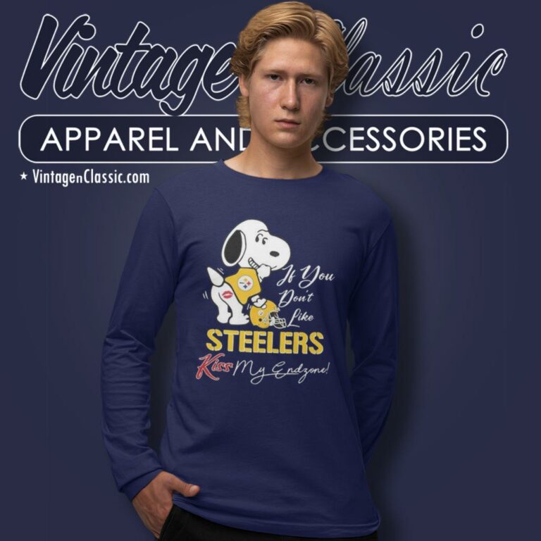 Snoopy If You Dont Like Pittsburgh Steelers Kiss My Endzone Long Sleeve Tee Snoopy If You Dont Like Pittsburgh Steelers Kiss My Endzone Long Sleeve Tee