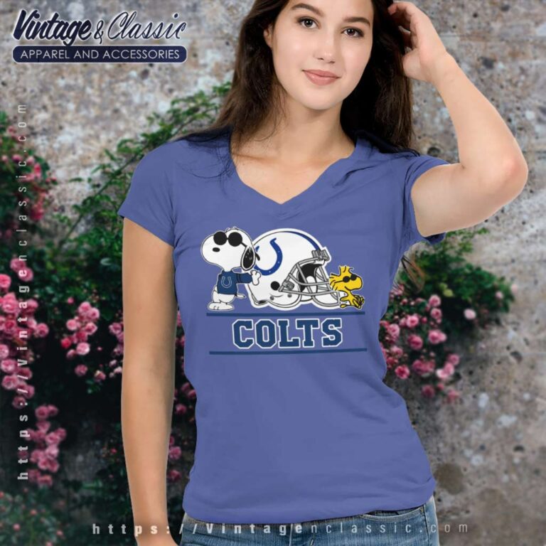 Snoopy Indianapolis Colts Nfl Football V Neck TShirt Snoopy Indianapolis Colts Nfl Football V Neck TShirt