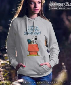 Snoopy It Was A Dark And Stormy Night Hoodie