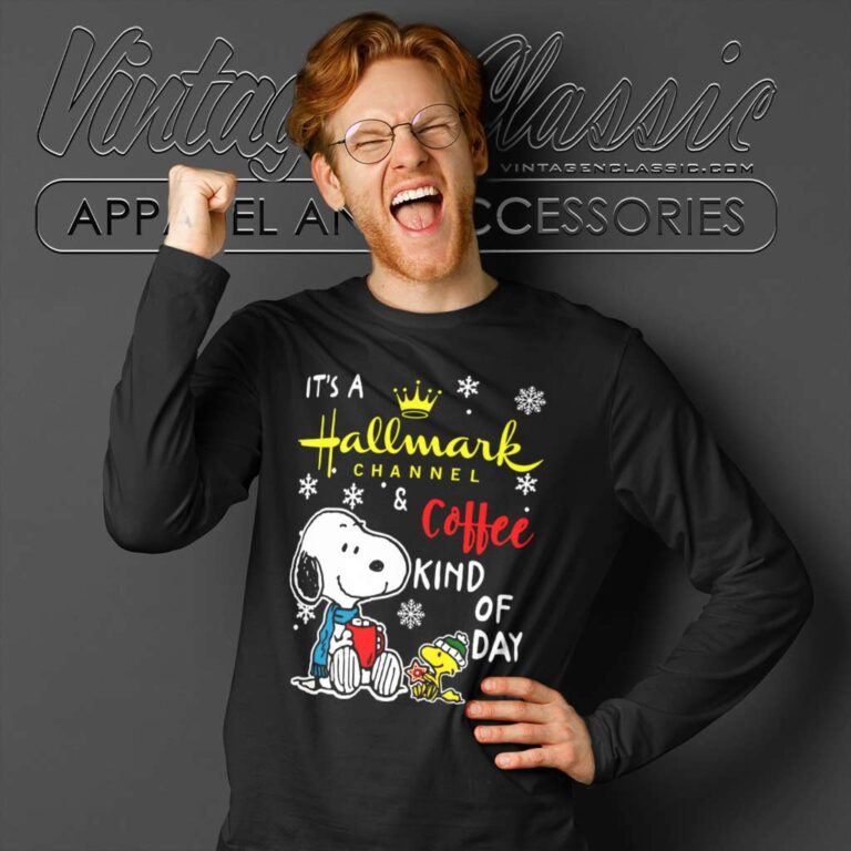 Snoopy Its A Hallmark Channel And Coffee Kind Of Day Long Sleeve Tee Snoopy Its A Hallmark Channel And Coffee Kind Of Day Long Sleeve Tee