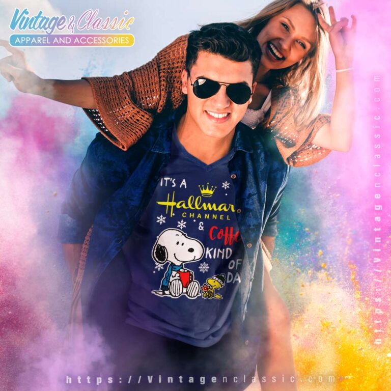 Snoopy Its A Hallmark Channel And Coffee Kind Of Day V Neck TShirt Snoopy Its A Hallmark Channel And Coffee Kind Of Day V Neck TShirt