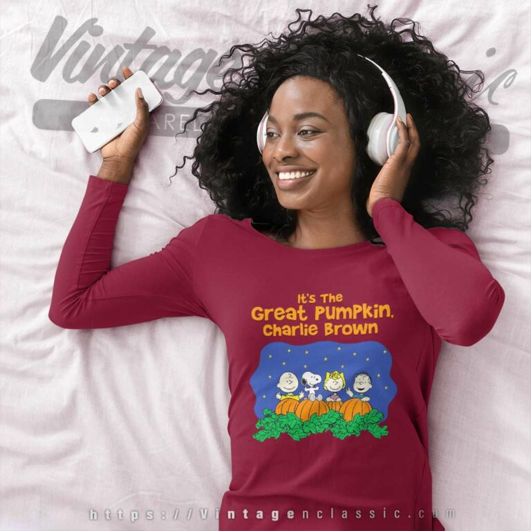 Snoopy Its The Great Pumpkin Charlie Brown Long Sleeve Tee Snoopy Its The Great Pumpkin Charlie Brown Long Sleeve Tee