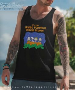 Snoopy Its The Great Pumpkin Charlie Brown Tank Top Racerback
