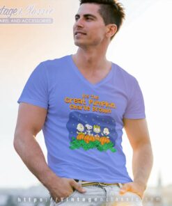 Snoopy Its The Great Pumpkin Charlie Brown V Neck TShirt