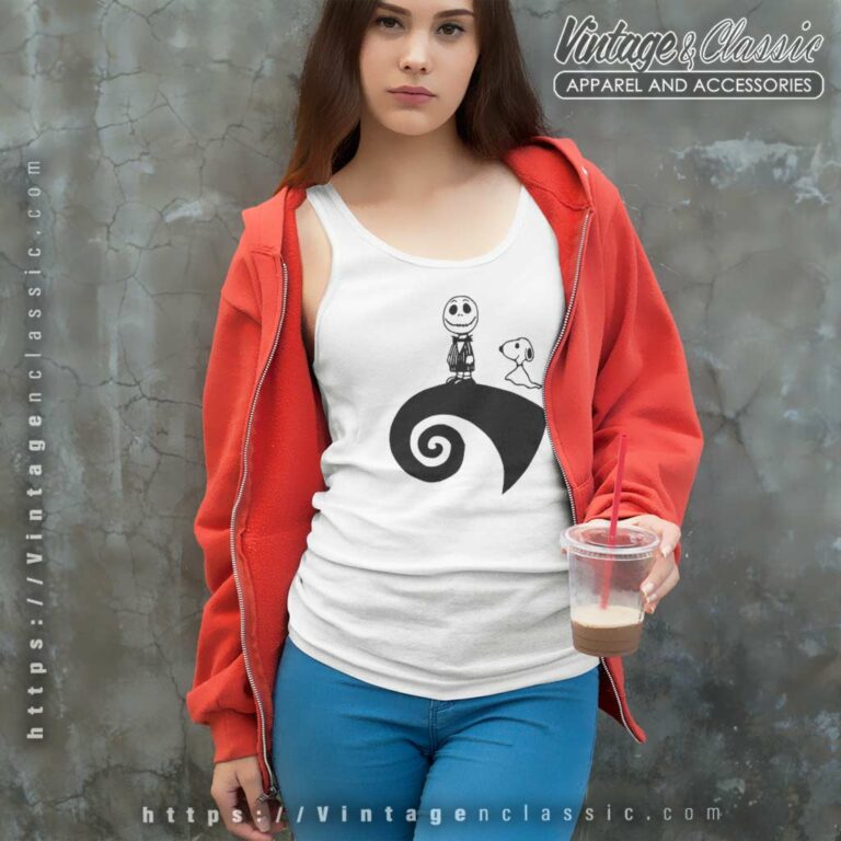 Snoopy Jack Skellington Shirt Halloween Tank Top Racerback Snoopy Jack Skellington Shirt Halloween Tank Top Racerback