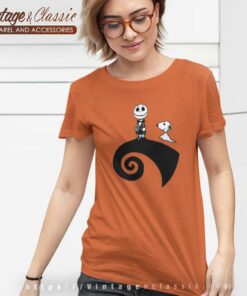 Snoopy Jack Skellington Shirt Halloween Women TShirt