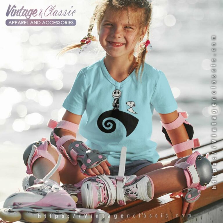 Snoopy Jack Skellington Shirt Halloween kids Vneck Snoopy Jack Skellington Shirt Halloween kids Vneck