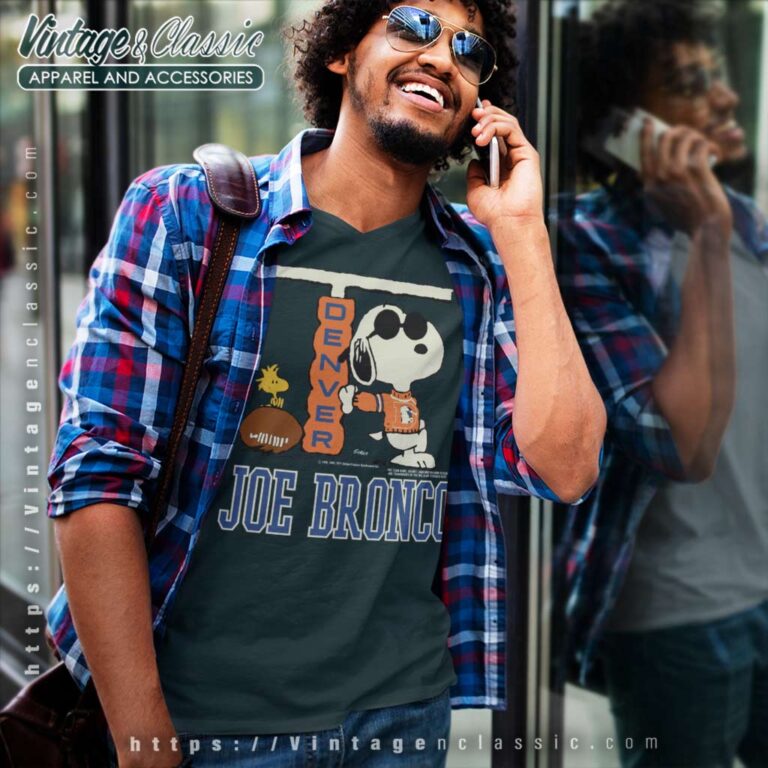 Snoopy Joe Bronco Denver Broncos V Neck TShirt Snoopy Joe Bronco Denver Broncos V Neck TShirt