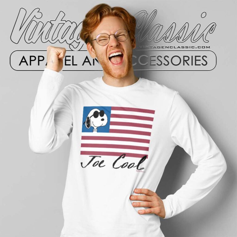Snoopy Joe Cool American Flag Long Sleeve Tee Snoopy Joe Cool American Flag Long Sleeve Tee
