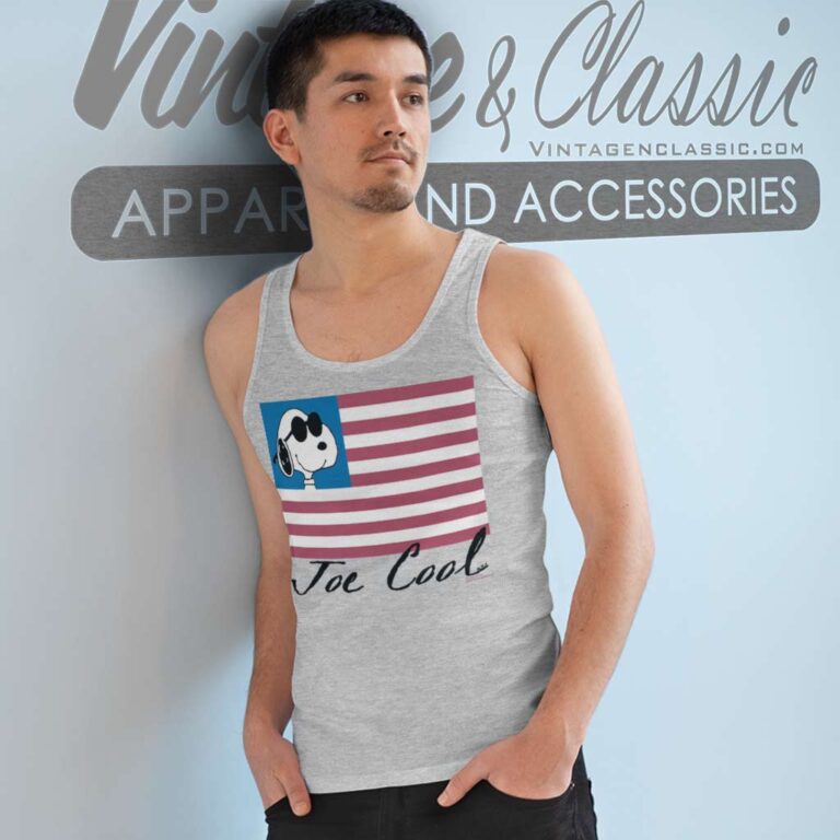 Snoopy Joe Cool American Flag Tank Top Racerback Snoopy Joe Cool American Flag Tank Top Racerback