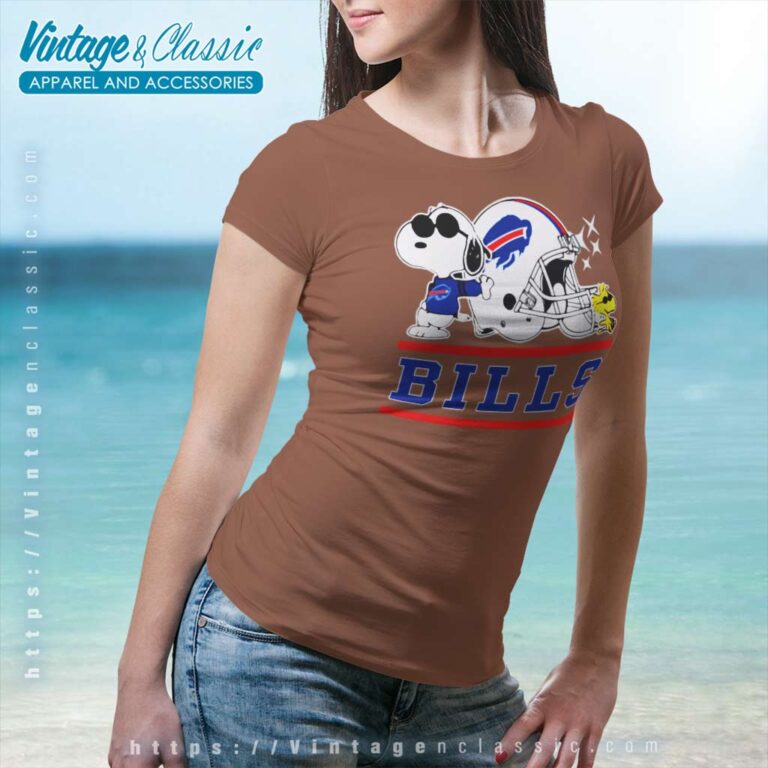 Snoopy Joe Cool And Woodstock Buffalo Bills Women TShirt Snoopy Joe Cool And Woodstock Buffalo Bills Women TShirt