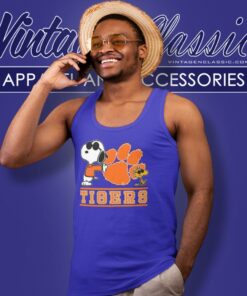 Snoopy Joe Cool And Woodstock Clemson Tigers Shirt 4 Snoopy Joe Cool And Woodstock Clemson Tigers Tank Top Racerback