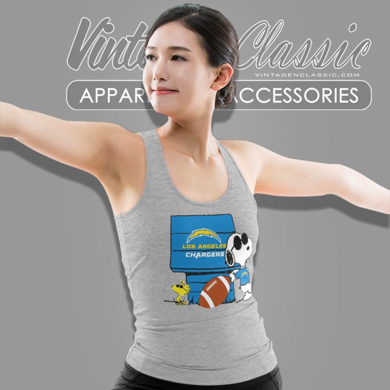 Snoopy Joe Cool And Woodstock Los Angeles Chargers Tank Top Racerback 1 Snoopy Joe Cool And Woodstock Los Angeles Chargers Tank Top Racerback 1