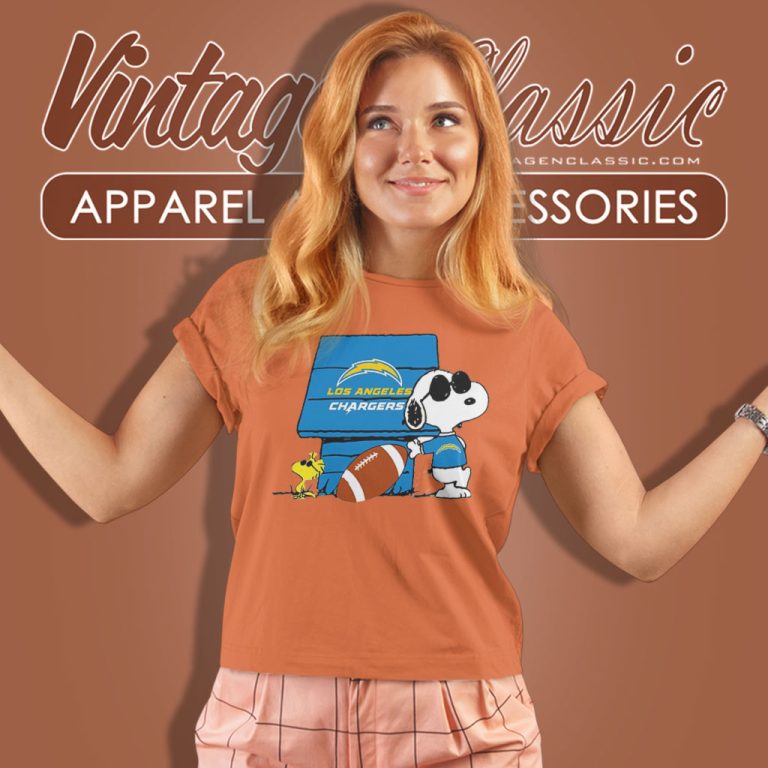 Snoopy Joe Cool And Woodstock Los Angeles Chargers Women T Shirt 1 Snoopy Joe Cool And Woodstock Los Angeles Chargers Women T Shirt 1