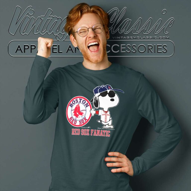 Snoopy Joe Cool Boston Red Sox Long Sleeve Tee Snoopy Joe Cool Boston Red Sox Long Sleeve Tee