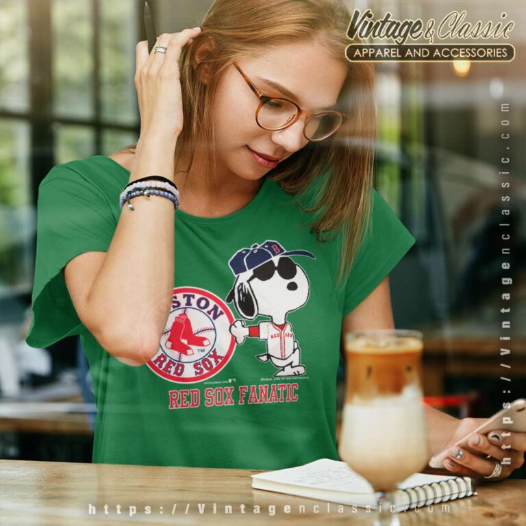 Snoopy Joe Cool Boston Red Sox Women TShirt Snoopy Joe Cool Boston Red Sox Women TShirt