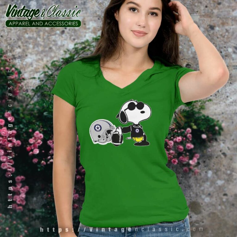 Snoopy Joe Cool Dallas Cowboys V Neck TShirt Snoopy Joe Cool Dallas Cowboys V Neck TShirt