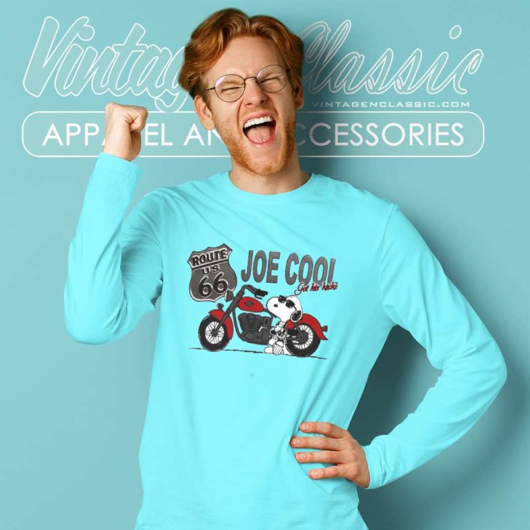 Snoopy Joe Cool Got His Kicks Route Us 66 Long Sleeve Tee Snoopy Joe Cool Got His Kicks Route Us 66 Long Sleeve Tee