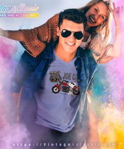 Snoopy Joe Cool Got His Kicks Route Us 66 V Neck TShirt