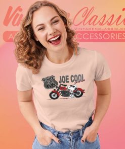Snoopy Joe Cool Got His Kicks Route Us 66 Women TShirt