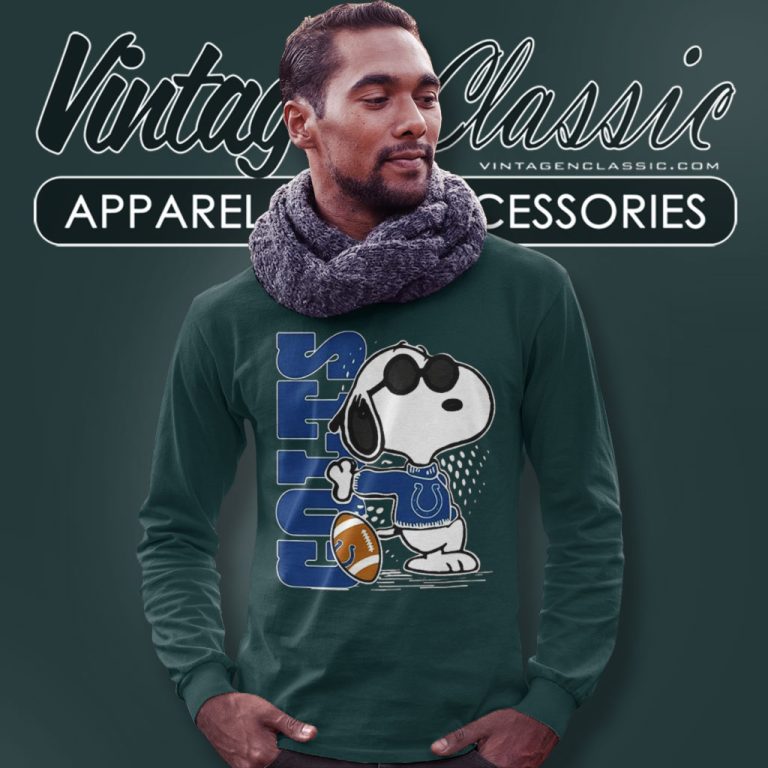 Snoopy Joe Cool Indianapolis Colts Long Sleeve Tee Snoopy Joe Cool Indianapolis Colts Long Sleeve Tee
