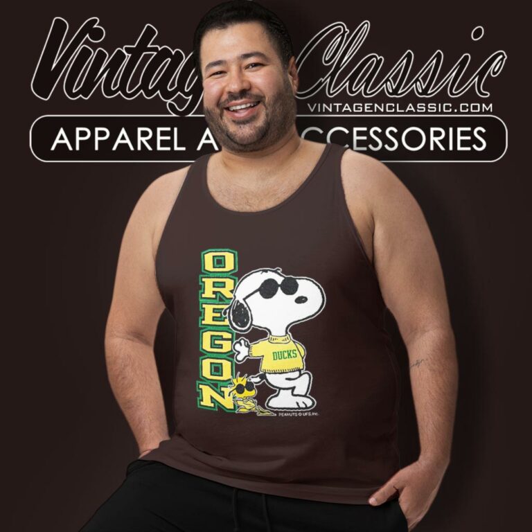 Snoopy Joe Cool Oregon Ducks Tank Top Racerback Snoopy Joe Cool Oregon Ducks Tank Top Racerback