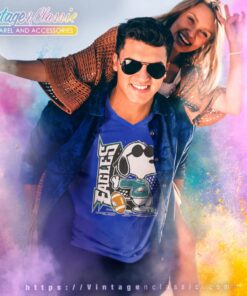 Snoopy Joe Cool Philadelphia Eagles V Neck TShirt