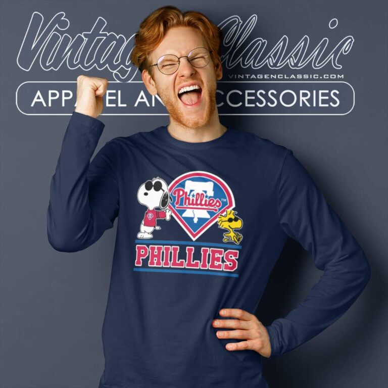 Snoopy Joe Cool Philadelphia Phillies Long Sleeve Tee Snoopy Joe Cool Philadelphia Phillies Long Sleeve Tee
