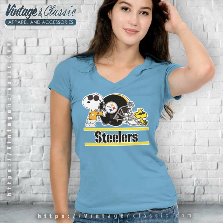 Snoopy Joe Cool Pittsburgh Steelers V Neck TShirt Snoopy Joe Cool Pittsburgh Steelers V Neck TShirt