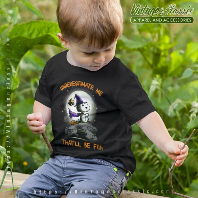 Snoopy Joe Cool Shirt Underestimate Me Thatll Be Fun kids Tshirt Snoopy Joe Cool Shirt Underestimate Me Thatll Be Fun kids Tshirt