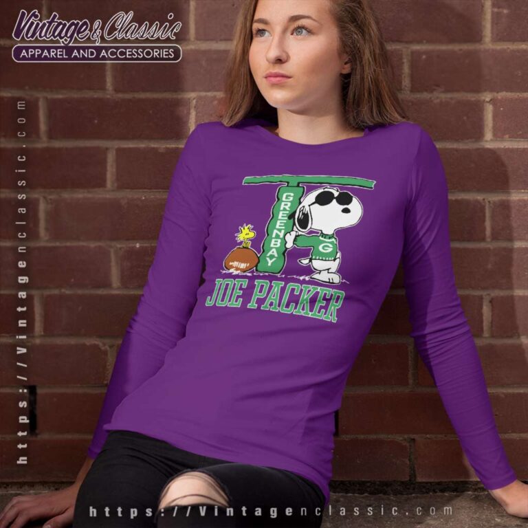 Snoopy Joe Cool The Green Bay Packers Long Sleeve Tee Snoopy Joe Cool The Green Bay Packers Long Sleeve Tee