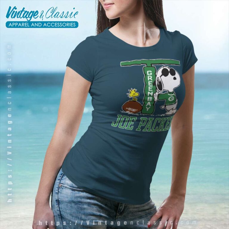 Snoopy Joe Cool The Green Bay Packers Women TShirt Snoopy Joe Cool The Green Bay Packers Women TShirt