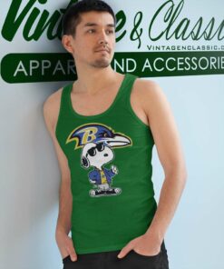 Snoopy Joe Cool To Be The Baltimore Ravens Tank Top Racerback