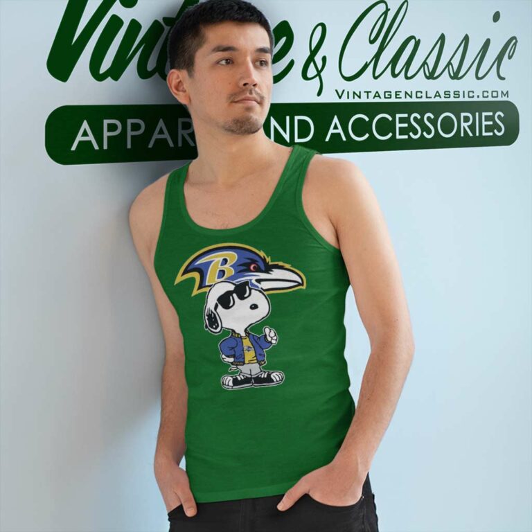 Snoopy Joe Cool To Be The Baltimore Ravens Tank Top Racerback Snoopy Joe Cool To Be The Baltimore Ravens Tank Top Racerback