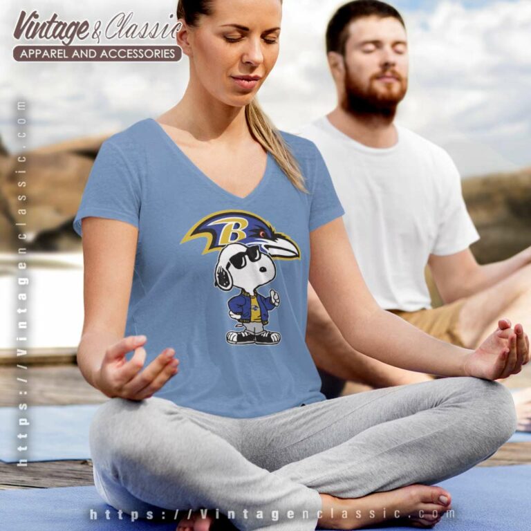 Snoopy Joe Cool To Be The Baltimore Ravens V Neck TShirt Snoopy Joe Cool To Be The Baltimore Ravens V Neck TShirt